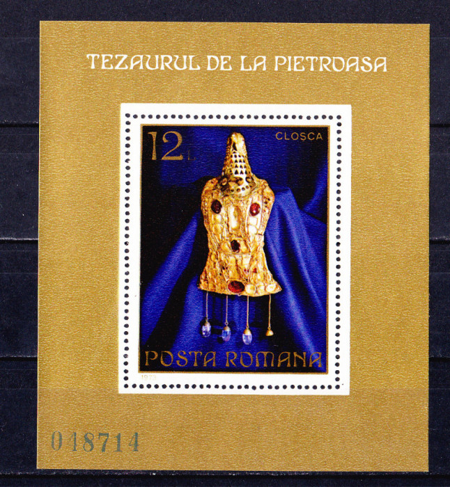 TSV$ - 1973 LP 831 TEZAURUL DE LA PIETROASA, COLITA DANTELATA MNH/** LUX