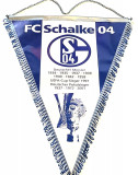 Fanion fotbal - SCHALKE 04 (Germania) dimensiuni f. mari 52x37 cm