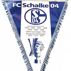 Fanion fotbal - SCHALKE 04 (Germania) dimensiuni f. mari 52x37 cm