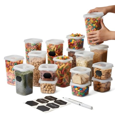 Set 12/18 Recipiente de depozitare alimente, etanșe, Koken cutie depozitare cu capac, plastic fără BPA, organizator alimente, rezistent rece/fierbinte foto