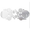 Set 31 Oglinzi Acrilice Autoadezive Buline Argintii, 5 Dimensiuni, Rotunde, Decor Perete, 14cm