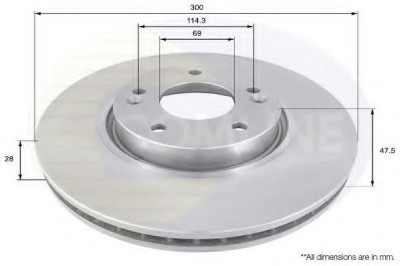 Disc frana HYUNDAI i40 (VF) (2012 - 2016) COMLINE ADC1092V foto