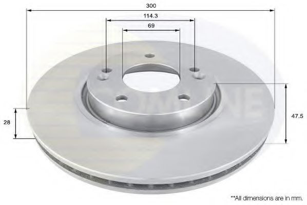 Disc frana HYUNDAI TUCSON (JM) (2004 - 2010) COMLINE ADC1092V