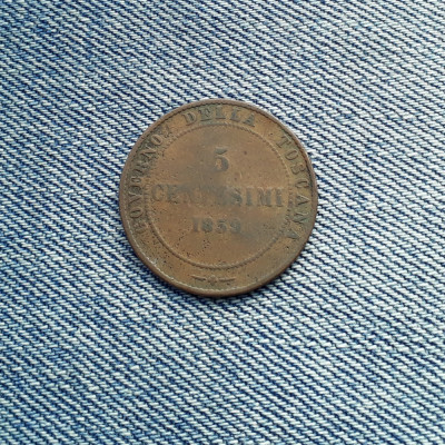 5 Centesimi 1859 Italia Guvernul de la Toscana foto