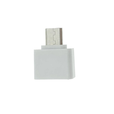 Adaptor OTG USB 2.0 mama la microUSB tata, alimentare, conectare si transfer de date, alb foto