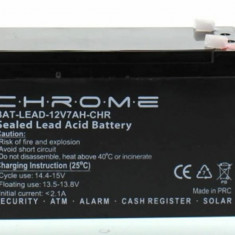 Acumulator plumb acid 12V 7Ah Chrome (BAT-LEAD-12V7AH-CHR)