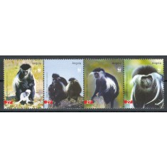 Angola 2004 Mi 1745/48 strip MNH - WWF: maimute
