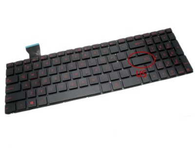 Tastatura Asus GL552VW layout US fara rama enter mic, GL552VX layout US fara rama enter mic foto