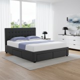 Cumpara ieftin Pat cu somieră, 180x200, gri, MILARA