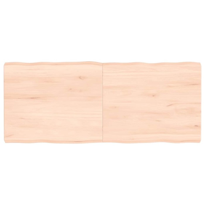 Blat masă 120x50x(2-6) cm lemn stejar netratat contur organic