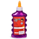 Adeziv lichid cu glitter mov, 200 ml, CMCLASS