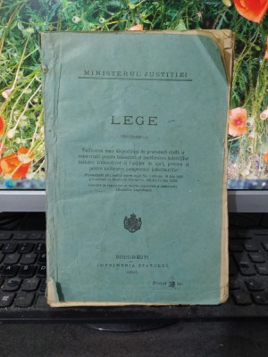 Lege... unificarea unor dispozițiuni de procedură civilă și comercială 1925 062 foto