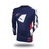 MBS Tricou motocross/enduro Ufo Plast Slim Sharp, albastru/alb/rosu, M, Cod Produs: MG04445CM