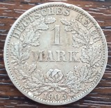 (A218) MONEDA DIN ARGINT GERMANIA - 1 MARK 1905, LIT. A, STARE BUNA, Europa