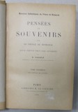 PENSEES ET SOUVENIRS par LE PRINCE DE BISMARCK , TOME PREMIER , 1899