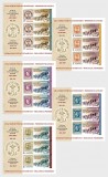 ROMANIA 2018 - ZIUA MARCII POSTALE ROMANESTI Set 5 blocuri nedantelate cu 3 timbre LP2201A MNH**