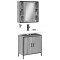 vidaXL Set mobilier de baie, 2 piese, gri sonoma, lemn prelucrat 3214723
