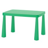 Masuta patrata pentru camera copiilor, 77 x 55 cm, Verde, General