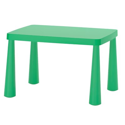 Masuta patrata pentru camera copiilor, 77 x 55 cm, Verde foto