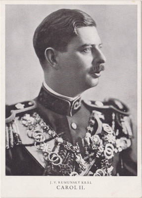 CP J.V. RUMUNSKY KRAL REGELE ROMANIEI CAROL II PRAGA ND(1936) foto