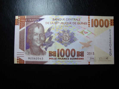 GUINEEA 1000 FRANCS 2015 UNC foto