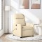 vidaXL Fotoliu rabatabil de masaj, crem, material textil 4015540