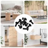 vidaXL Nuci cu M&acirc;neci 8451 pcs Negru Fier 864537