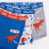 Set Boxeri Dinozauri pentru Copii - 3 perechi, Bumbac Elastic, CMCLASS