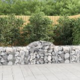 vidaXL Coșuri gabion arcuite 5 buc, 200x50x60/80 cm, fier galvanizat