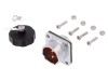Conector tata WEIPU WF20 IP67 25A 500V 2 Pini Montare Panou Lipire Aurit