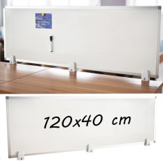 Tabla magnetica alba 40x120 cm 2 fete desktop pe birou cu Accesorii