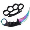 Set Autoaparare: Box Metalic + Cutit Vanatoare Karambit CS:GO, 19cm, Otel Inoxidabil, Teaca, IdeallStore