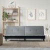 VidaXL Canapea extensibilă, gri deschis, material textil 351913