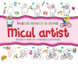 Invata sa desenezi si sa colorezi. Micul artist (roz)