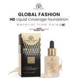 Fond de ten, Global Fashion HD Liquid Coverage Foundation, 30ml, GX03, Golden Tan