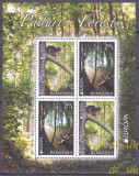 ROMANIA 2011 LP 1899 a EUROPA CEPT paduri flora fauna bloc de 4, (2 serii) MNH, Nestampilat