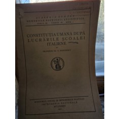 Constitutia umana dupa lucrarile scoalei italiene - G. Marinescu