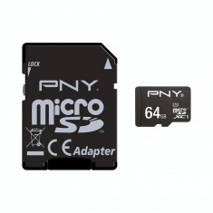 PNY 64GB microSDHC + Adaptor, 50/10MB/s UHS-I, Class 10 foto