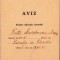 A2118 Aviz școlar 1931 Școala primară de stat Oprișani, județul Cluj