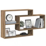 Gossi raft de perete, stejar artizanal, 104x20x58,5 cm lemn prelucrat