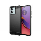 Husa Compatibila cu Motorola Moto G84 Techsuit Carbon Silicone Negru