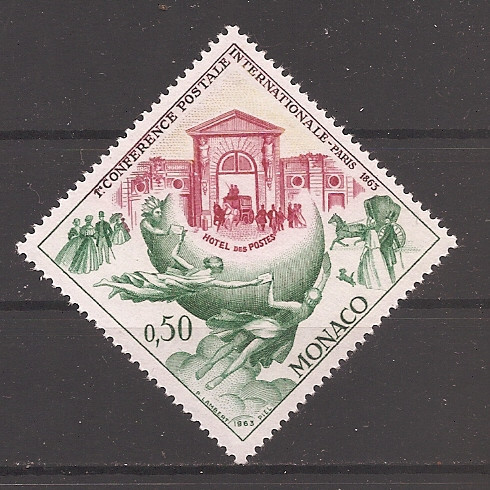 Monaco 1963 - Cea de-a 100-a aniversare a Conferinței poștale de la Paris, MNH