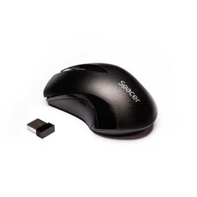 Mouse spacer spmo-w12 wireless 1000dpi 3 butoane functie auto sleep negru foto