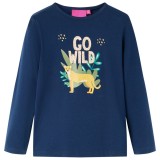 Tricou pentru copii cu m&acirc;neci lungi, bleumarin, 104