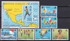 Virgine 1984 sport olimpiada MI 473-478 + bl. 21 MNH ww100 foto