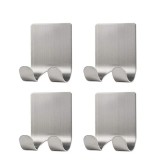 Cumpara ieftin Set 4 suporti universali de perete, din inox, 6x4.5cm - Argintiu