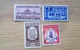 Lot 4 Timbre Romania 1954 Zece Ani dela Eliberare 23 August C.A.R. Stampilate - RO1