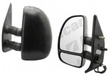 Oglinda exterioara Citroen Jumper 1999-2006, Fiat Ducato, 1999-2006, Peugeot Boxer 1999-2006, Stanga, Crom, electrica, carcasa neagra, Convex, View M, View Max