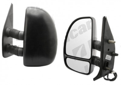 Oglinda exterioara Citroen Jumper 1999-2006, Fiat Ducato, 1999-2006, Peugeot Boxer 1999-2006, Stanga, Crom, electrica, carcasa neagra, Convex, View M foto