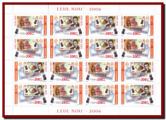 2006 Romania, Leul Nou minicoala de 16 timbre (8 serii), LP 1750 b MNH foto
